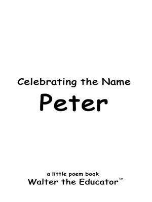 cover image of Celebrating the Name Peter